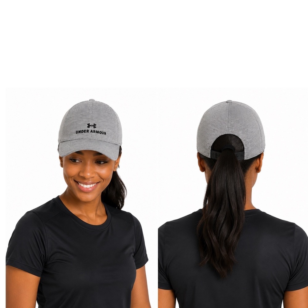 Under Armour Heathered Grey Snapback Baseball Cap Hat Adjustable OSFA 105-02